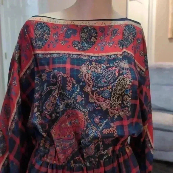 Vintage silk Neiman Marcus midi dress - Picture 5 of 12